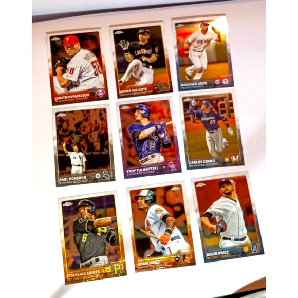 9 2015 Topps Chrome Baseball Cards - Picture 9 of 16